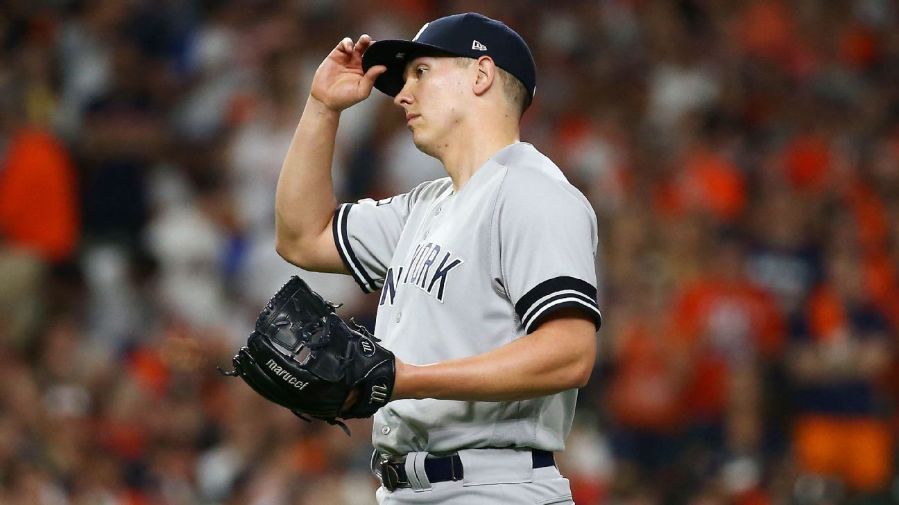 New York Yankees reliever Ron Marinaccio exits with lingering shin injury -  ESPN