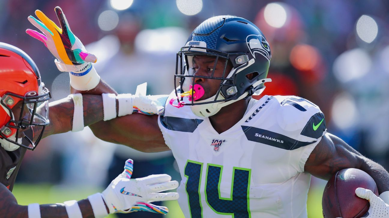 Seahawks' DK Metcalf uses pacifier mouthpiece but plays