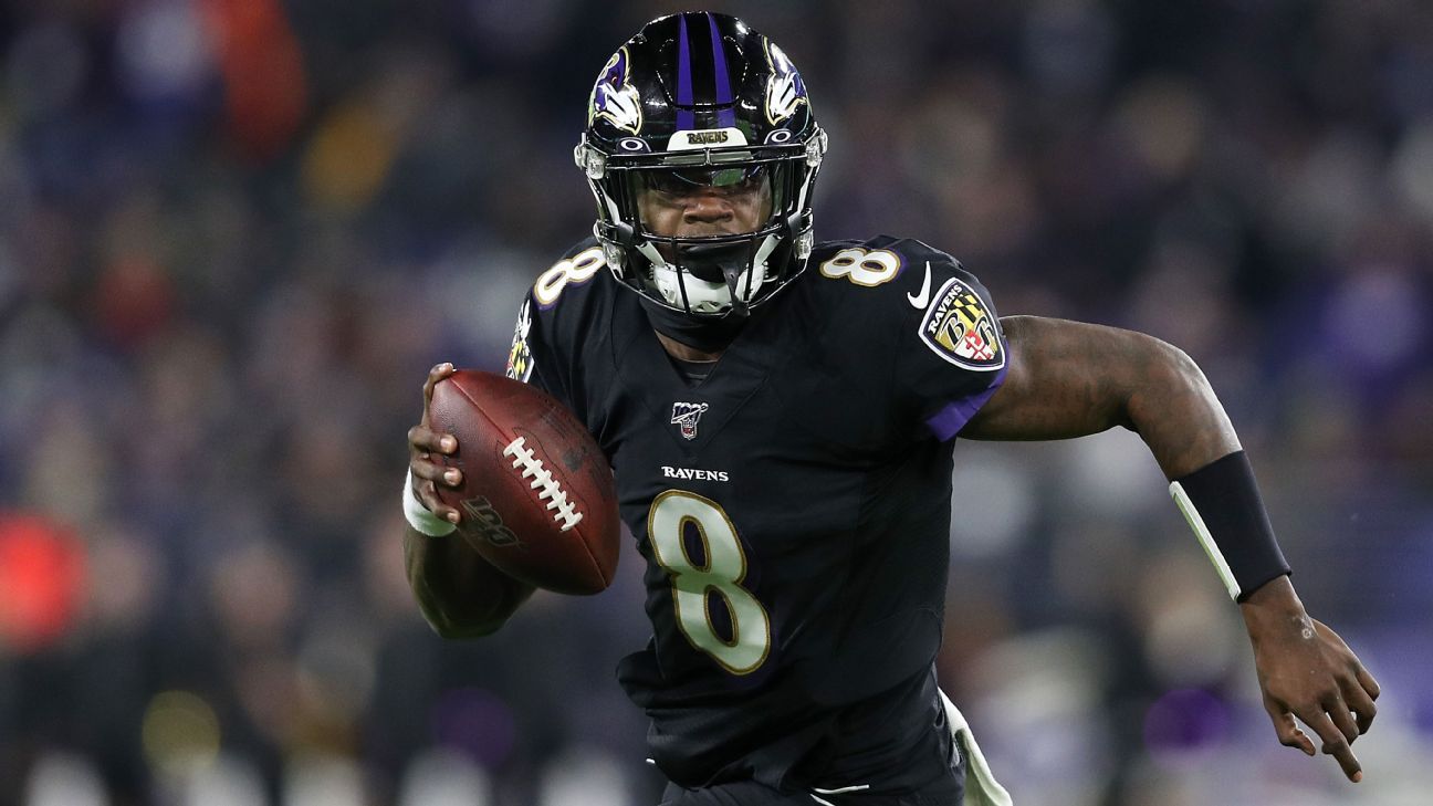 Lamar Jackson throws five touchdowns as Ravens roll to 45-6 win