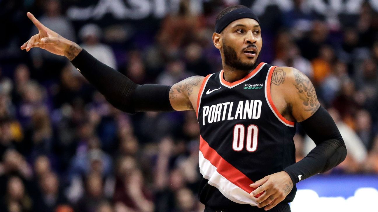 Carmelo Anthony says he'd like finish career with Trail Blazers - ESPN 