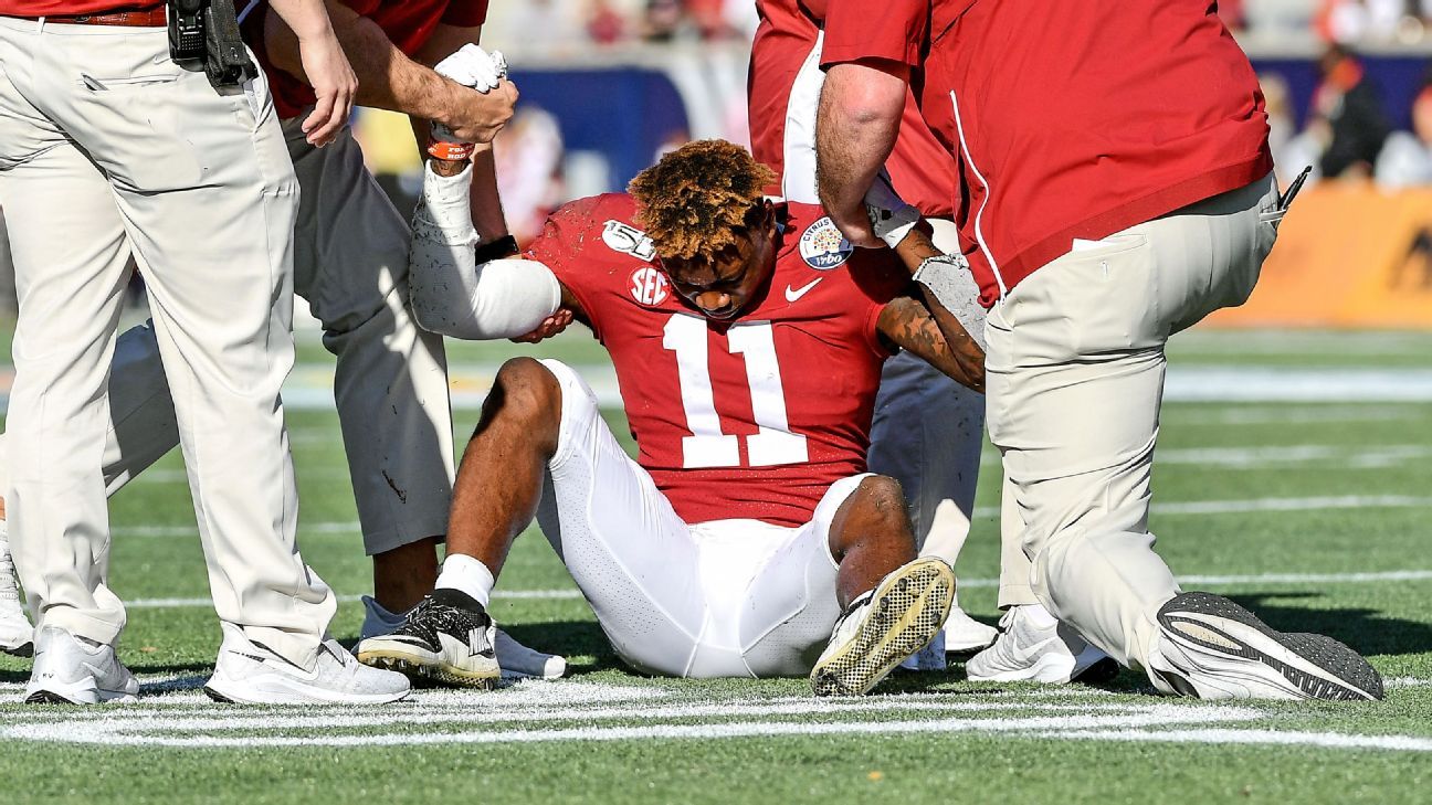 Alabama WR Henry Ruggs III in concussion protocol after hard landing ESPN
