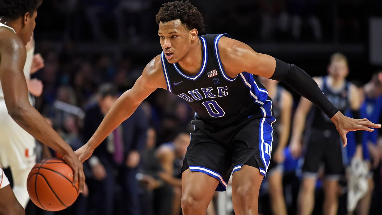 Duke freshman Wendell Moore Jr. (hand) to return against Syracuse ESPN