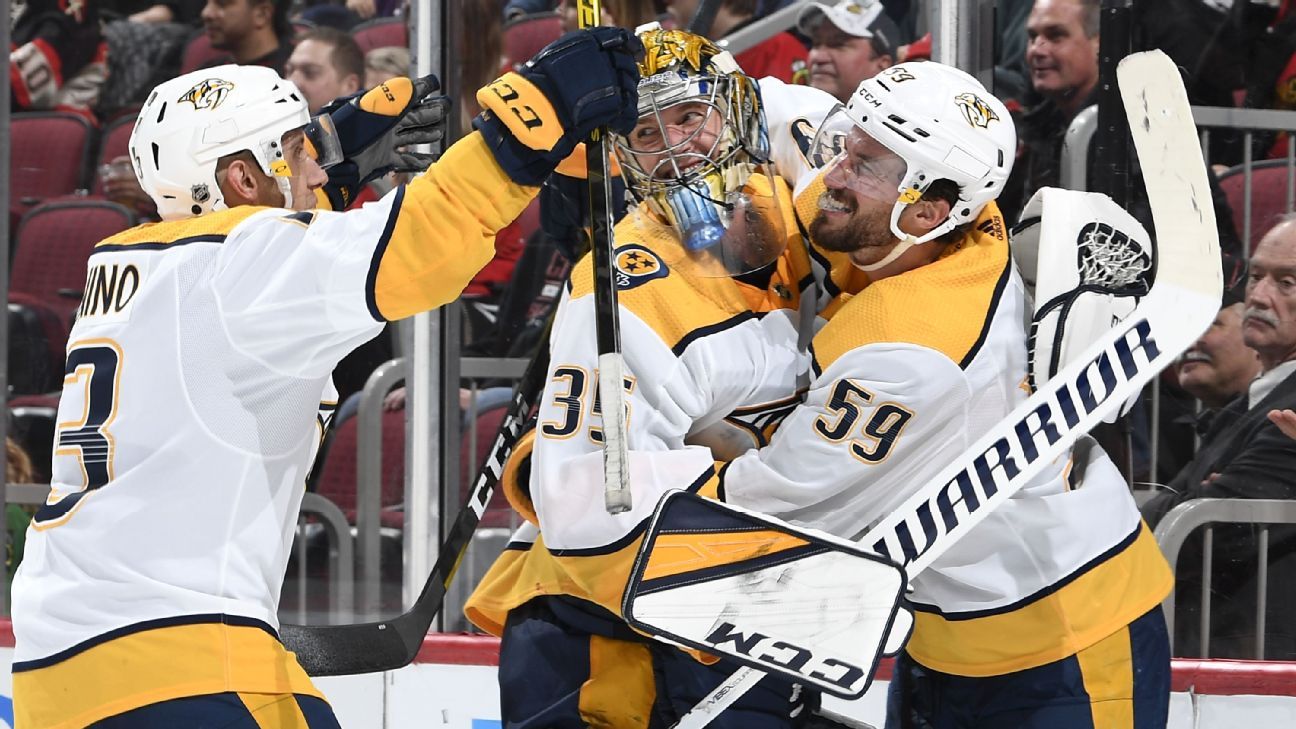 Predators Pekka Rinne Becomes 12th Nhl Goalie To Score A Goal