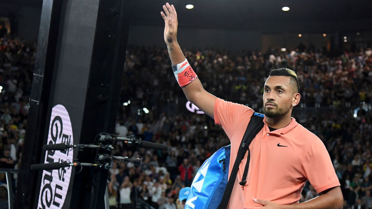 Nick Kyrgios wears Kobe Bryant jersey for warm up against Rafael Nadal -  ESPN