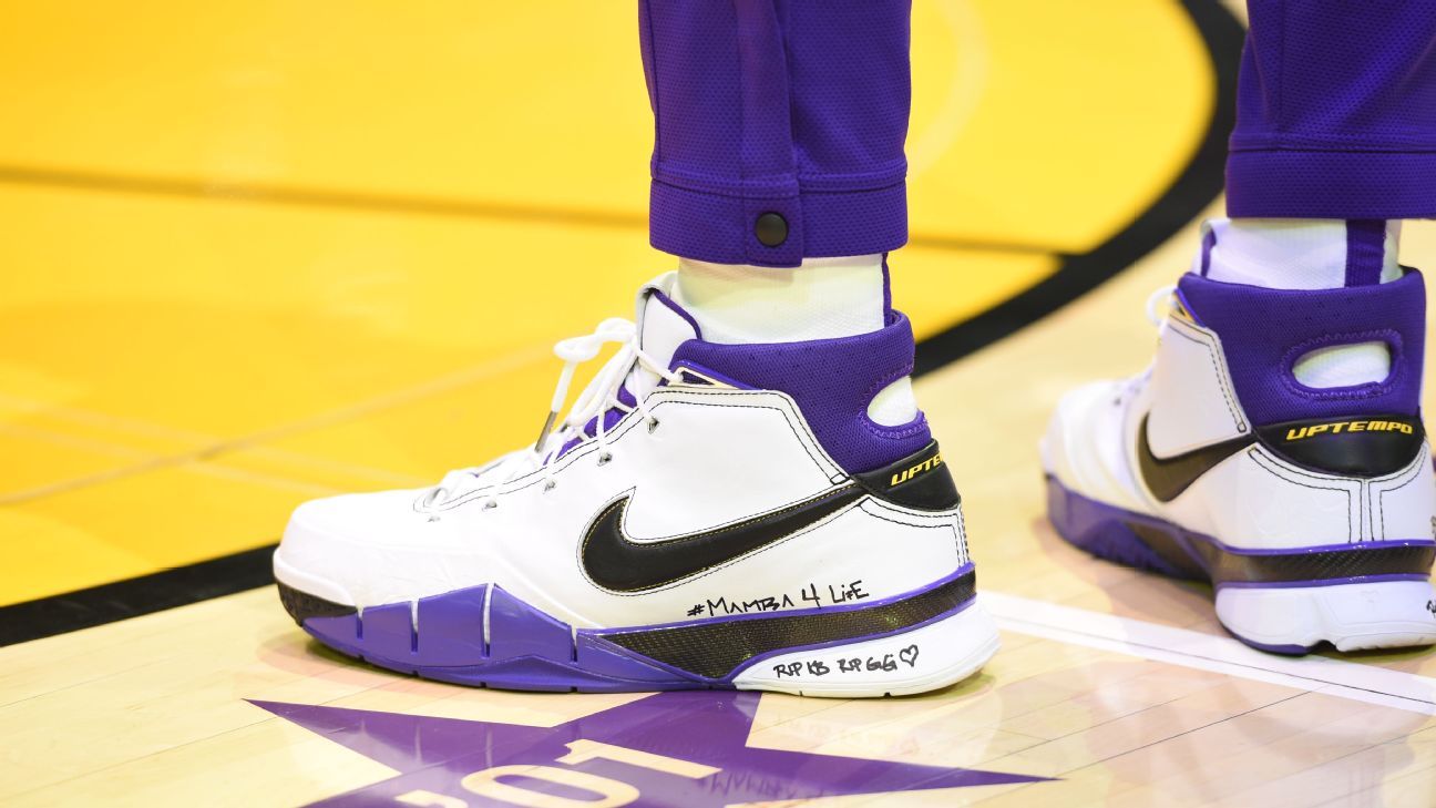 Kobe Bryant Wears Grey / Purple Kobe 8 PE