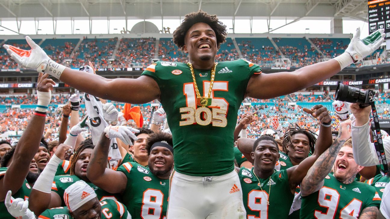 Star Miami DE Gregory Rousseau opts out of 2020 season