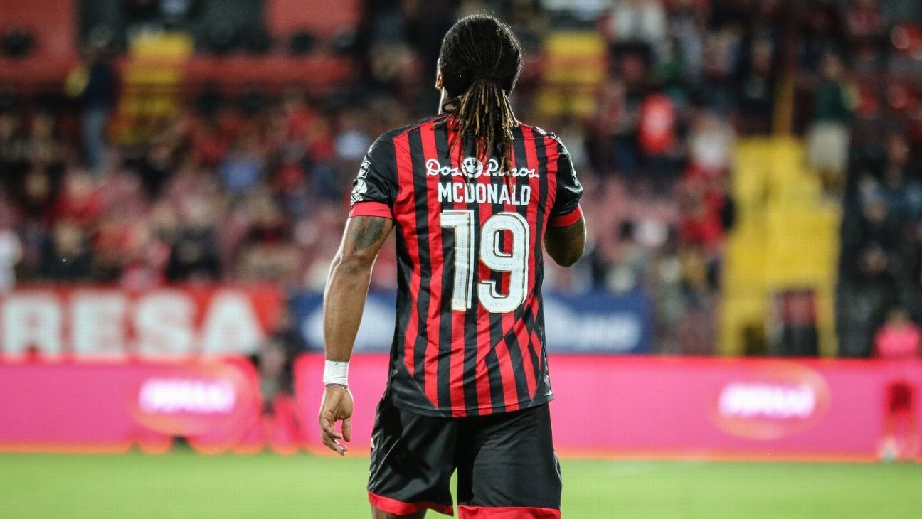 Jonathan McDonald, máximo artillero de Alajuelense en ...