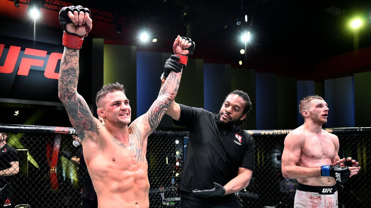 UFC fighters, entertainers react to Dustin Poirier's wild win over Dan ...