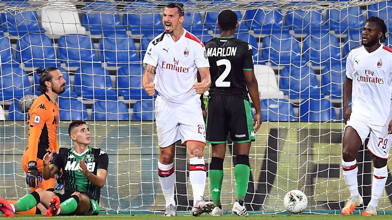 Sassuolo Vs Ac Milan Football Match Summary July 21 2020 Espn