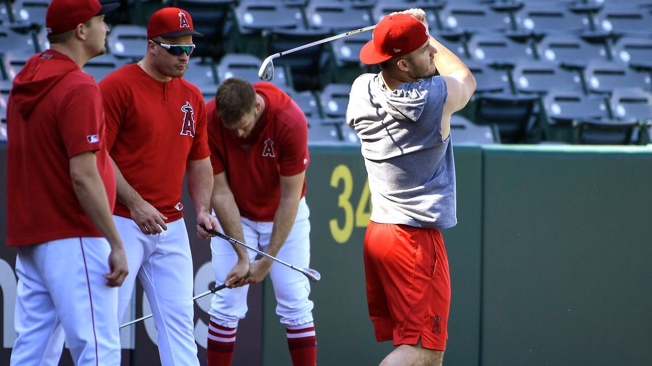 Mike Trout plays near hometown Millville, NJ