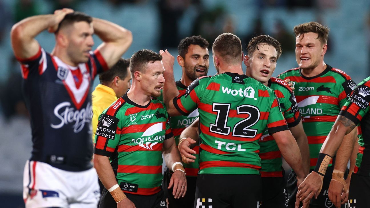 South Sydney Rabbitohs pile on 60 against finals-bound Sydney Roosters