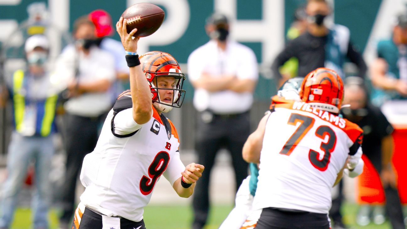 Still winless, but Bengals rookie Joe Burrow showing progress - ESPN ...