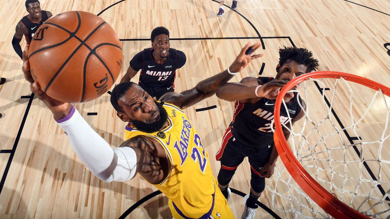 NBA Finals: LeBron James, Anthony Davis power LA Lakers to 2-0 lead over  Miami Heat