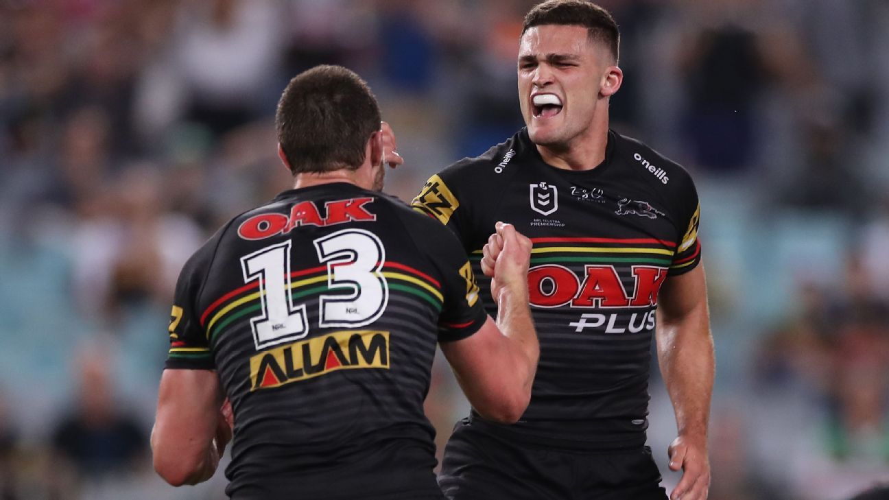 Nathan Cleary after Penrith Panthers' No.7's missing medal