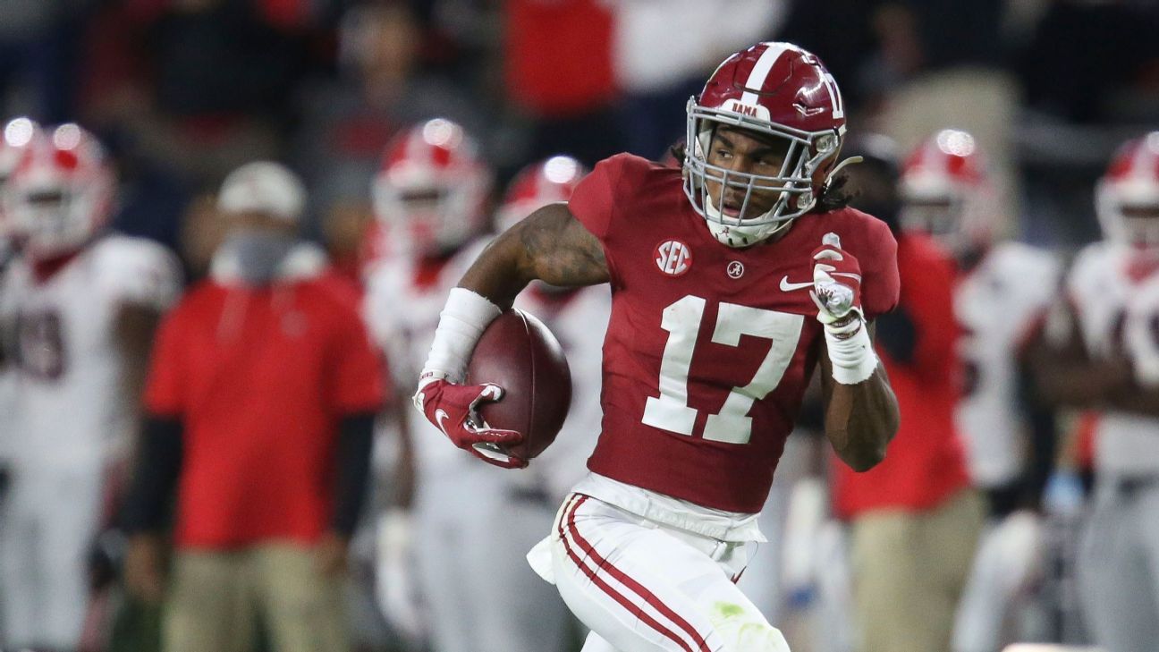 Alabama WR Jaylen Waddle goes sixth overall to Miami in 2021 NFL