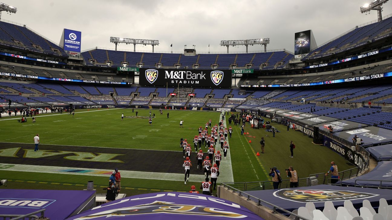 Baltimore Ravens to have fans for first time this season Nov. 1 for  Pittsburgh Steelers game - ESPN