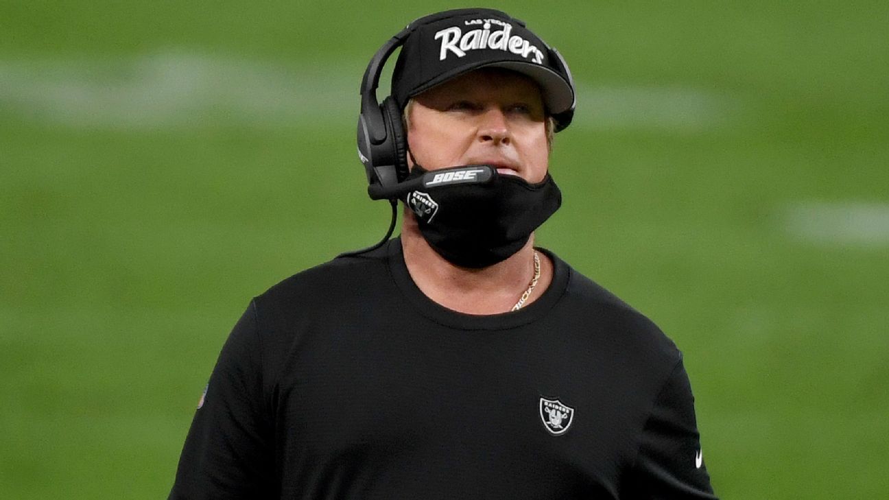 Las Vegas Raiders players react to Jon Gruden's 2011 emails as coach apologizes ..