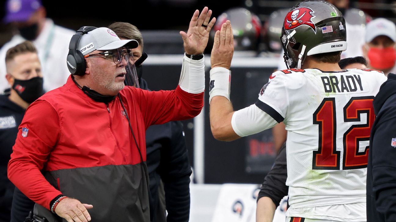 Tom Brady says everyone wants to win Super Bowl for Tampa Bay Buccaneers coach Bruce Arians