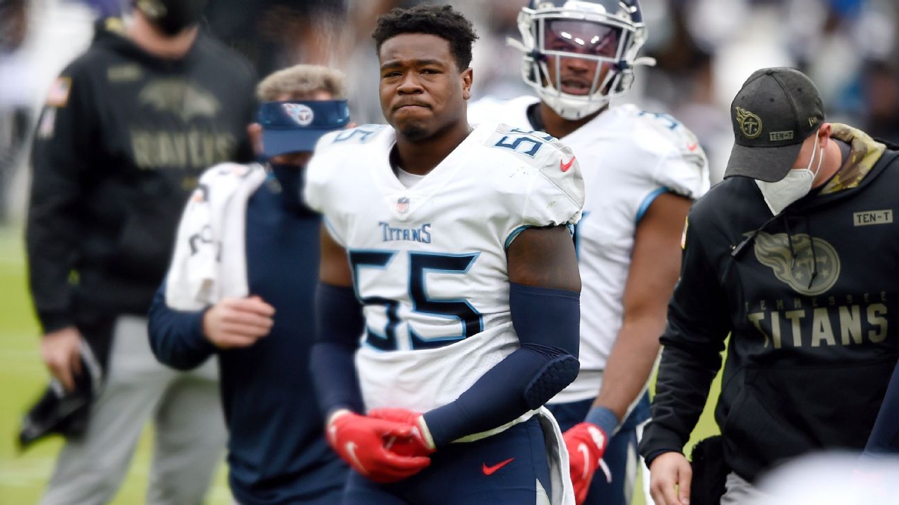 Source - Tennessee Titans' leading tackler, LB Jayon Brown, out for season  with elbow injury - ESPN