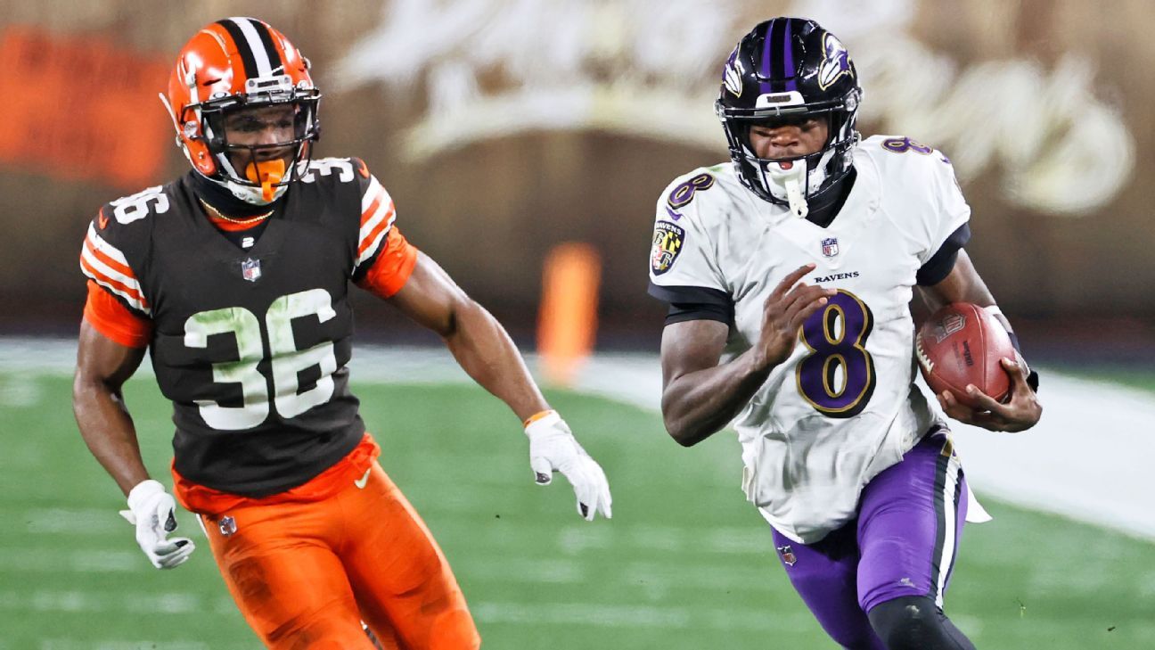 ESPN ranks both the Browns and Ravens as having two of the worst