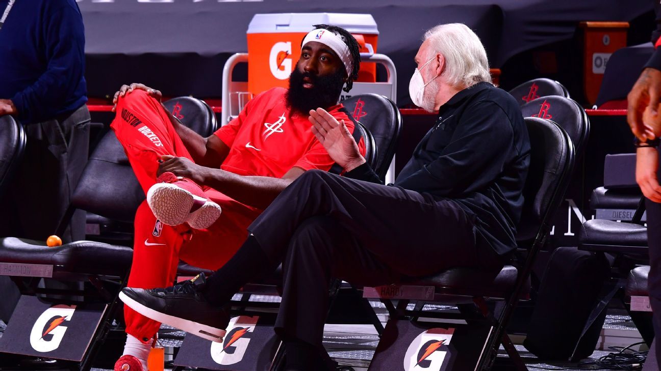 James Harden remains silent with the press