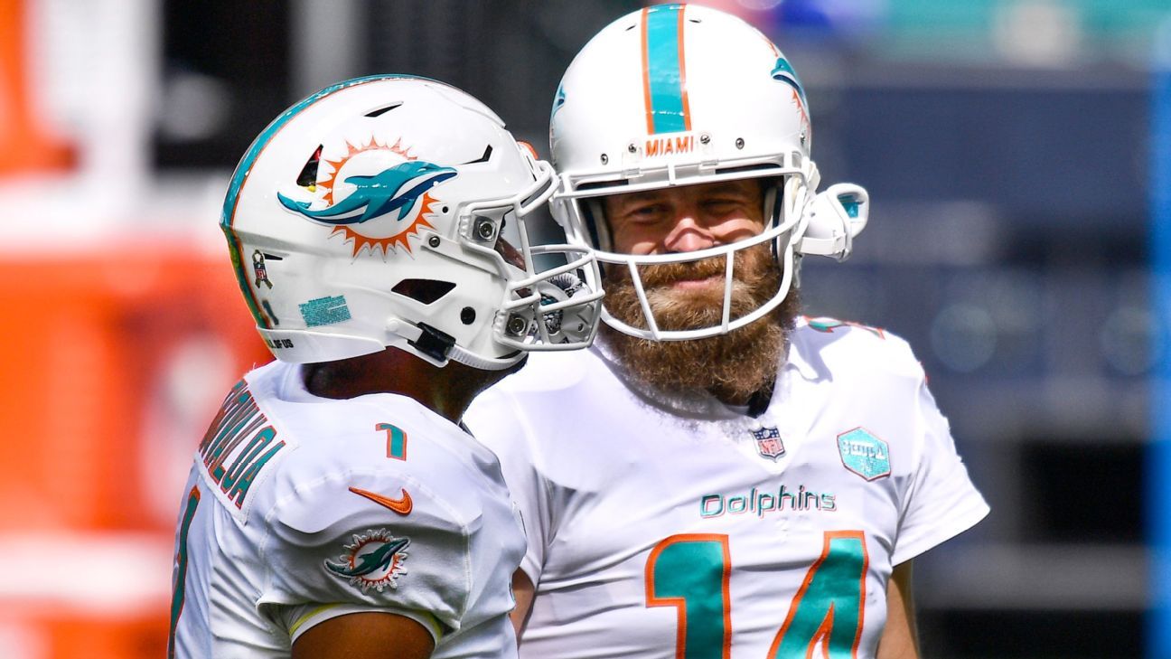 Miami Dolphins QB Ryan Fitzpatrick tests positive for COVID-19, out vs.  Buffalo Bills, for reports