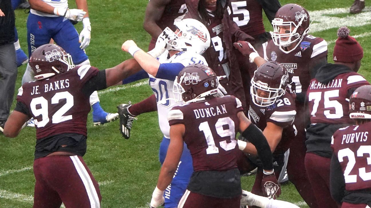 Tulsa, Mississippi State players fight after Armed Forces Bowl
