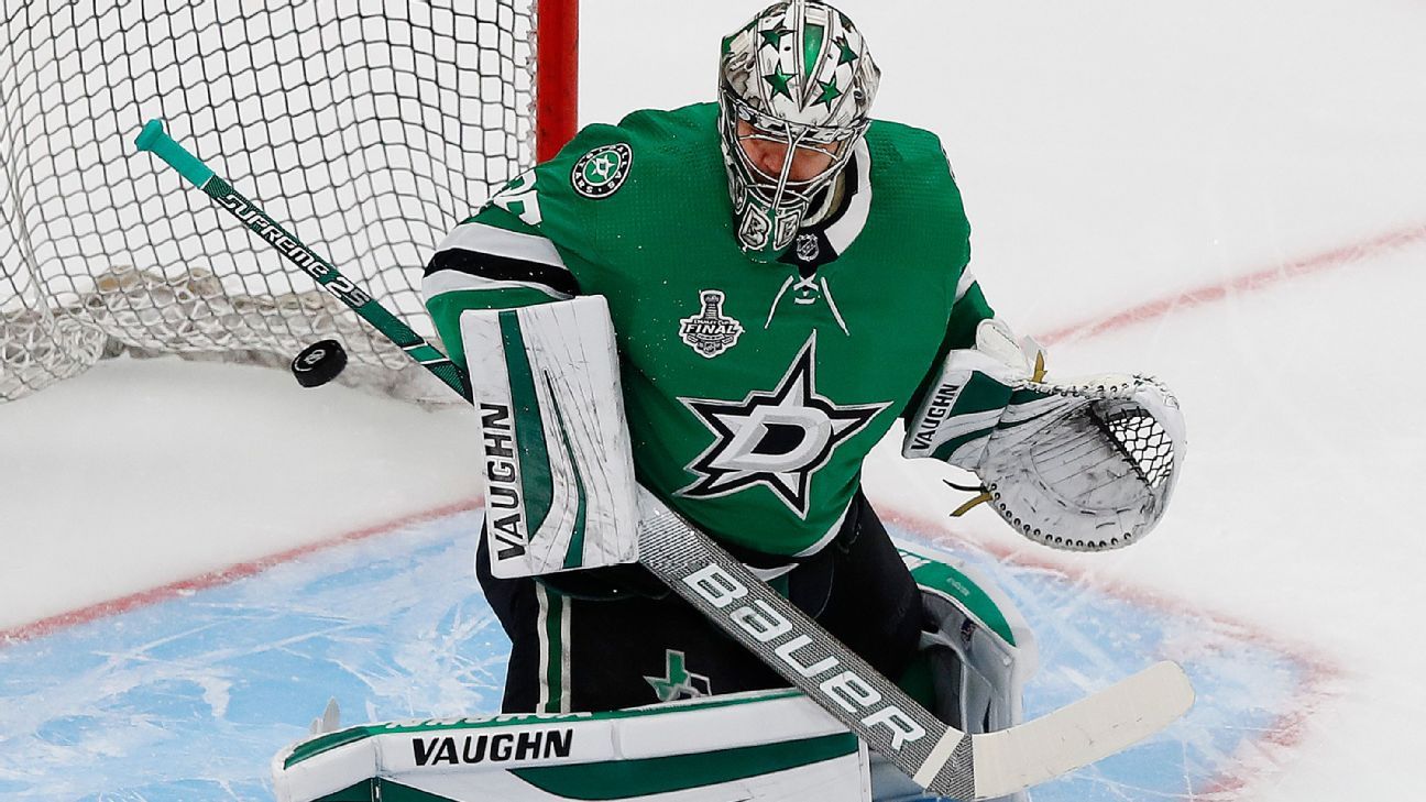 Khudobin `back to normal' with Stars after 1-game discipline - The San  Diego Union-Tribune