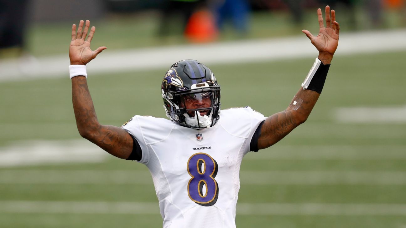 Baltimore Ravens QB Lamar Jackson wants to win Super Bowl, then change jersey to No. 1