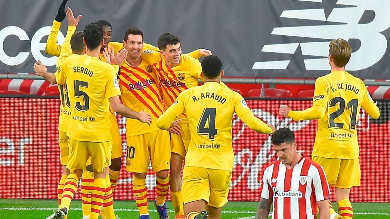 Athletic Bilbao Vs Barcelona Football Match Report January 6 21 Espn