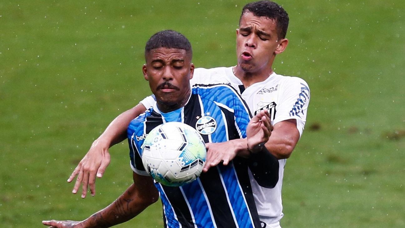 Grêmio e Santos empatam em Porto Alegre em jogo com 3 pênaltis