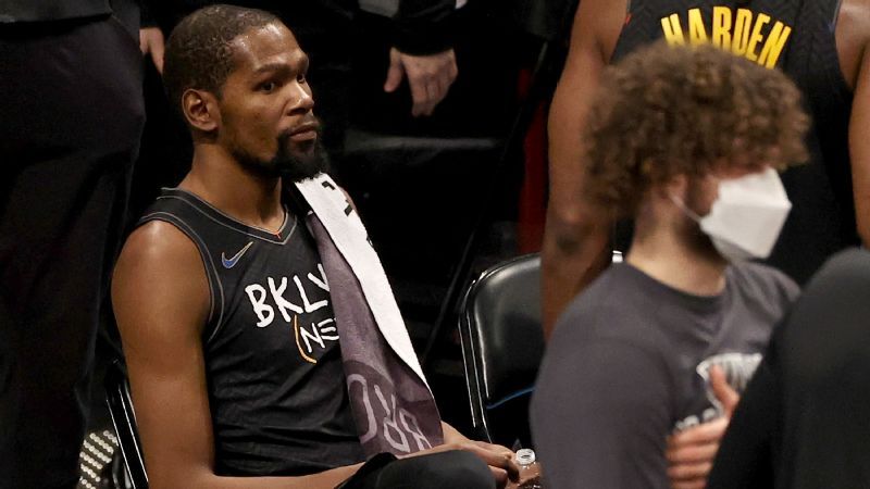 Kevin Durant did not travel with the Brooklyn Nets, he lost several games due to the contact protocols