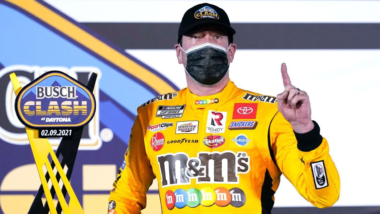 Kyle Busch wins Busch Clash after Chase Elliott Ryan Blaney turns in the final series