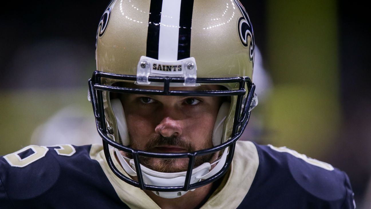 New Orleans Saints punter Thomas Morestead (6) punts the ball