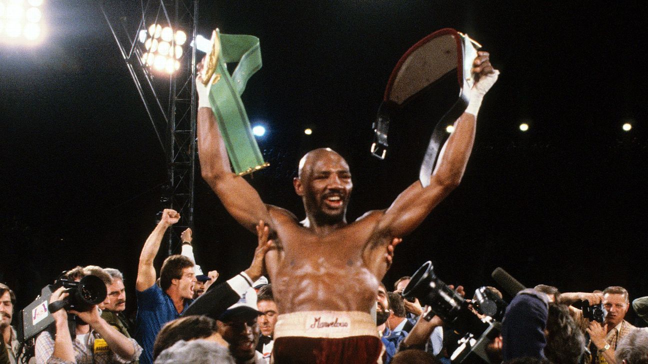The wonderful Marvin Hagler won the biggest prize in boxing, leaving