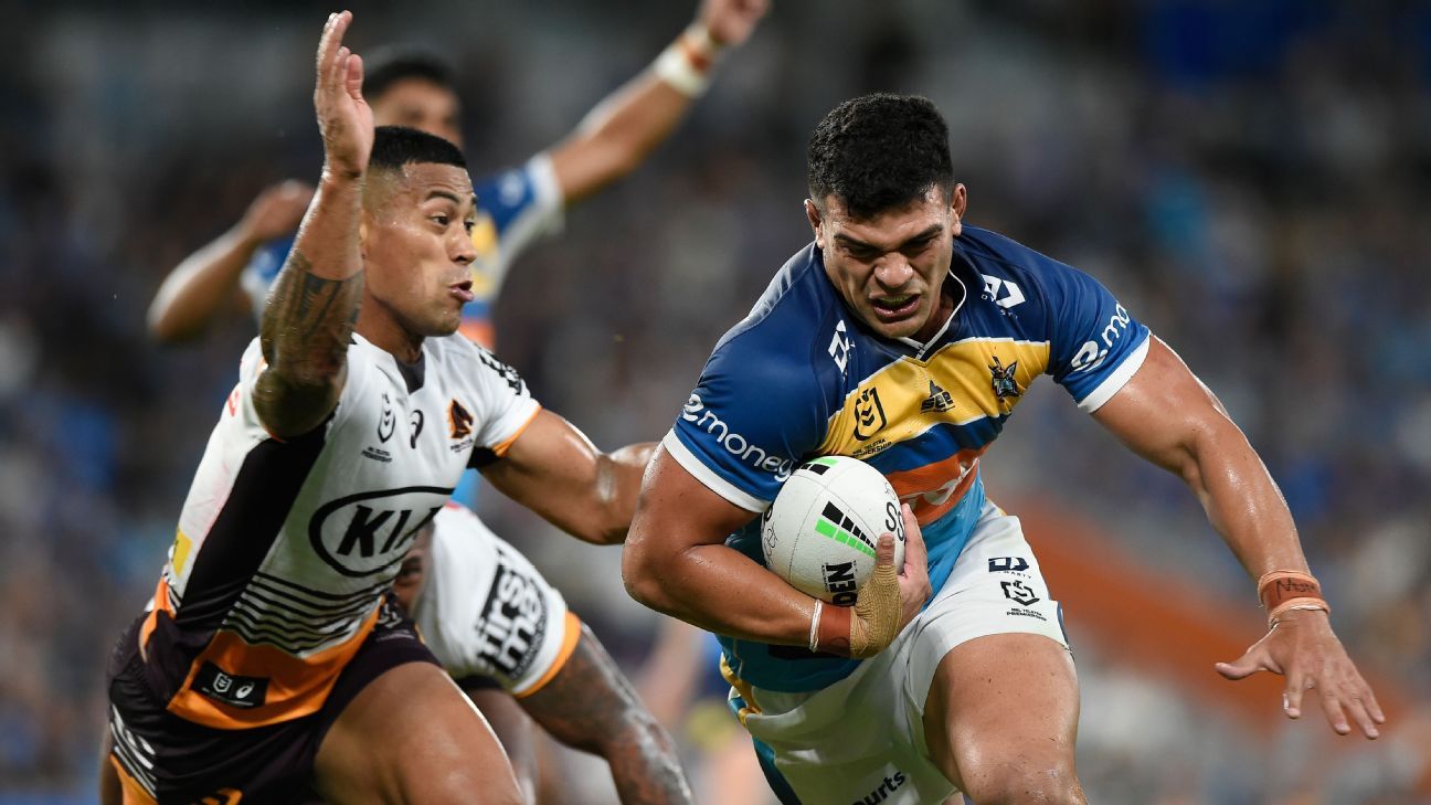 David Fifita At Double As Gold Coast Titans Beat Brisbane Broncos