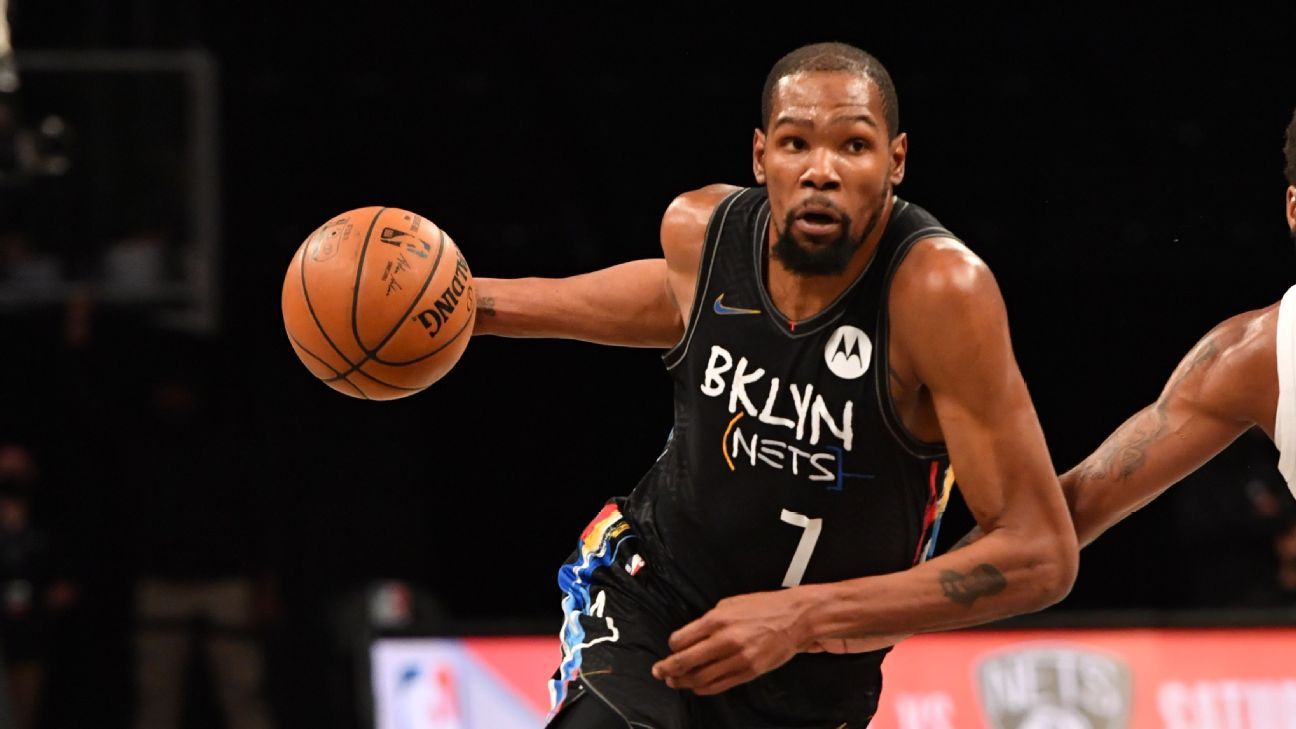 Kevin Durant, LaMarcus Aldridge, Blake Griffin and James Harden out of the Brooklyn Nets’ game against the 76ers