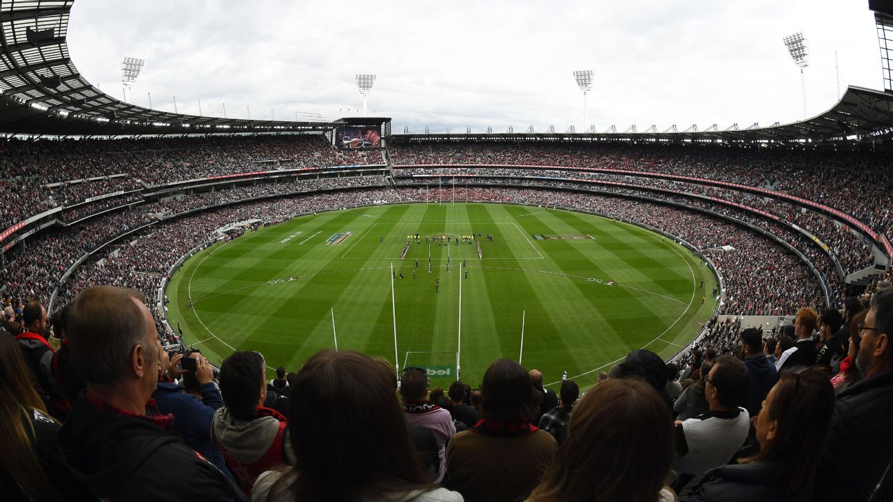 AFL 2021 Melbourne MCG crowd tops post-COVID world record - ESPN