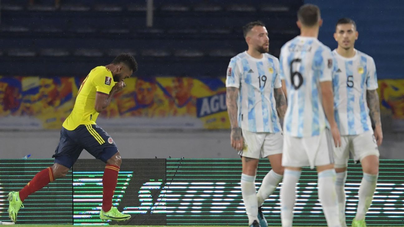 Colombia Vs Argentina Football Match Summary June 8 2021 Espn