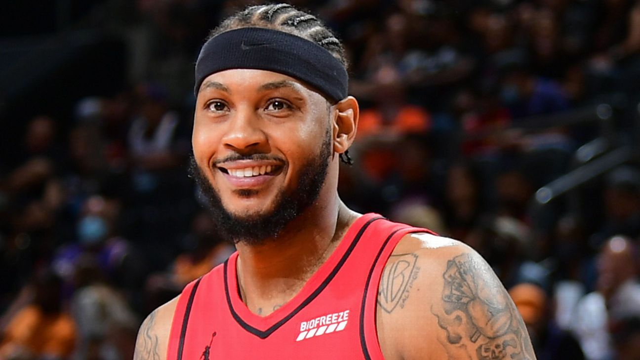 Carmelo Anthony will share jersey number with former Trail Blazers legend