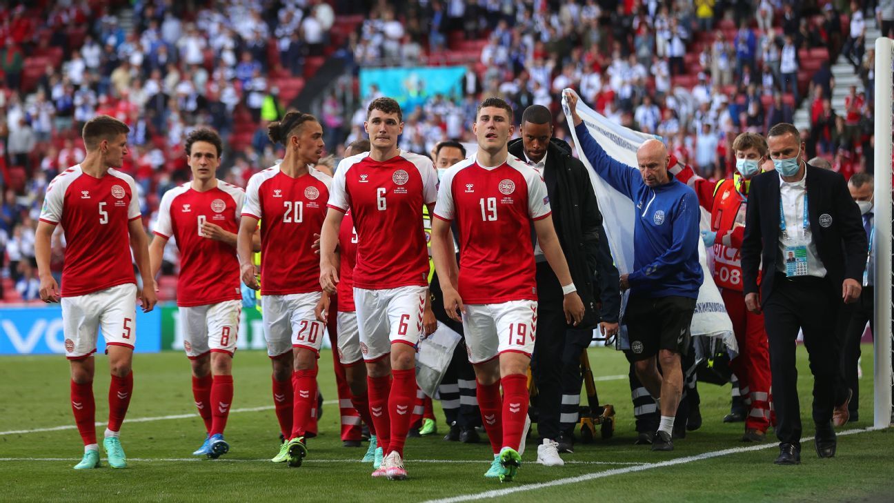 Los jugadores de Dinamarca hablaron con Eriksen antes de ...