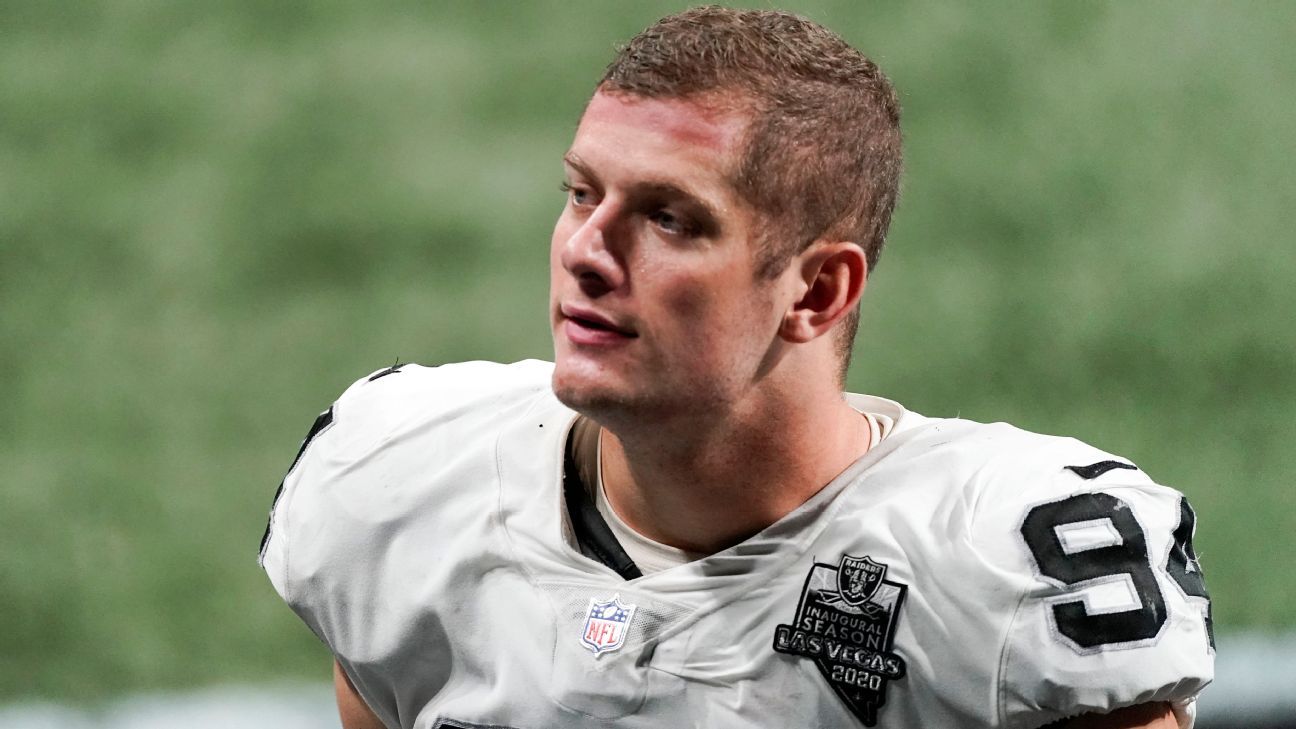 Las Vegas Raiders releasing trailblazing DE Carl Nassib