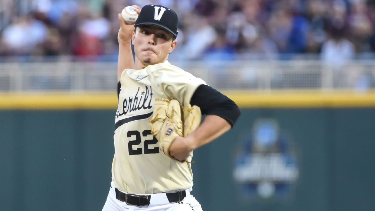 College World Series 2021 -- Jack Leiter's pitching and an offensive breakout lead Vandy to big CWS win