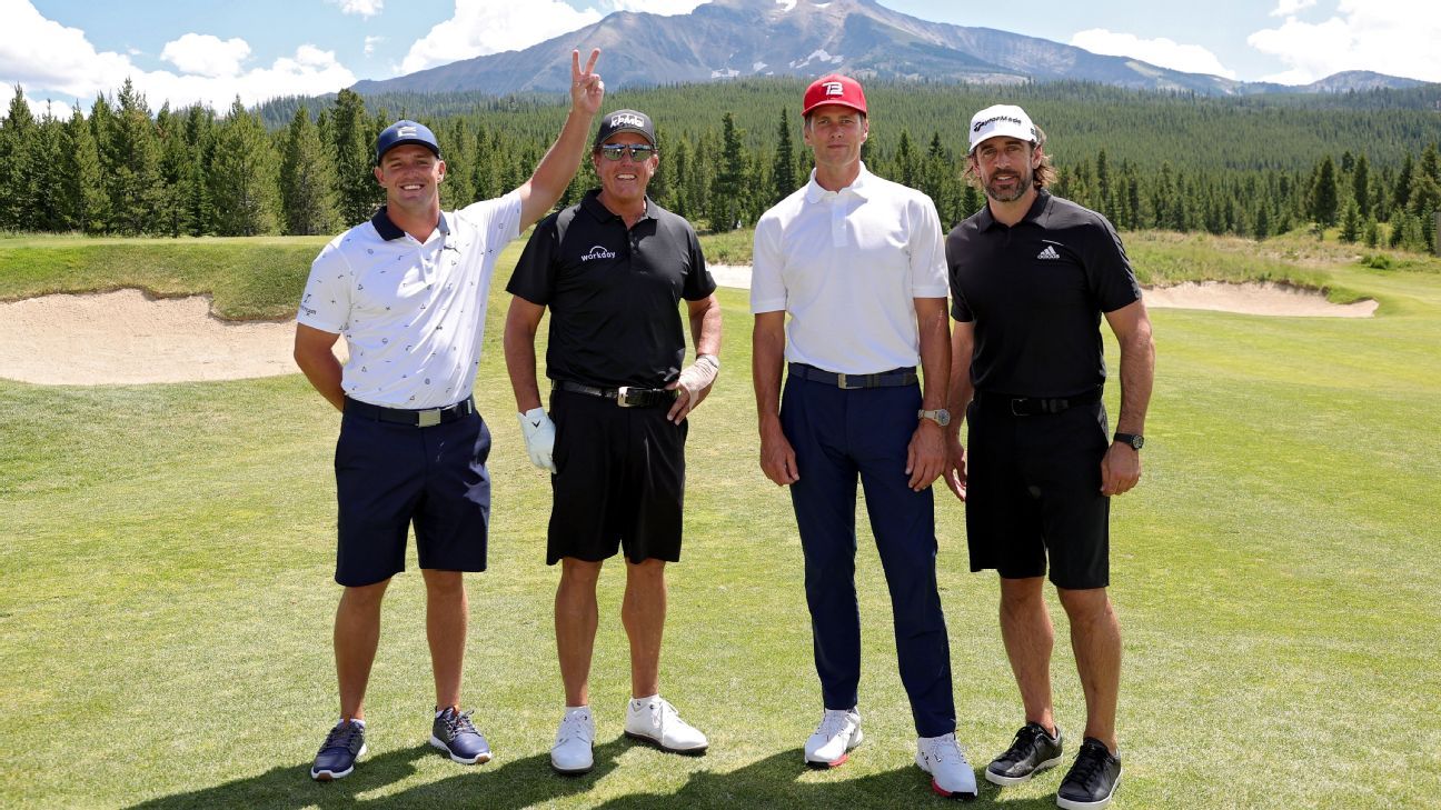 Aaron Rodgers pede a Phil Mickelson para calar a boca, bolas de golfe personalizadas de Tom Brady e mais do The Match