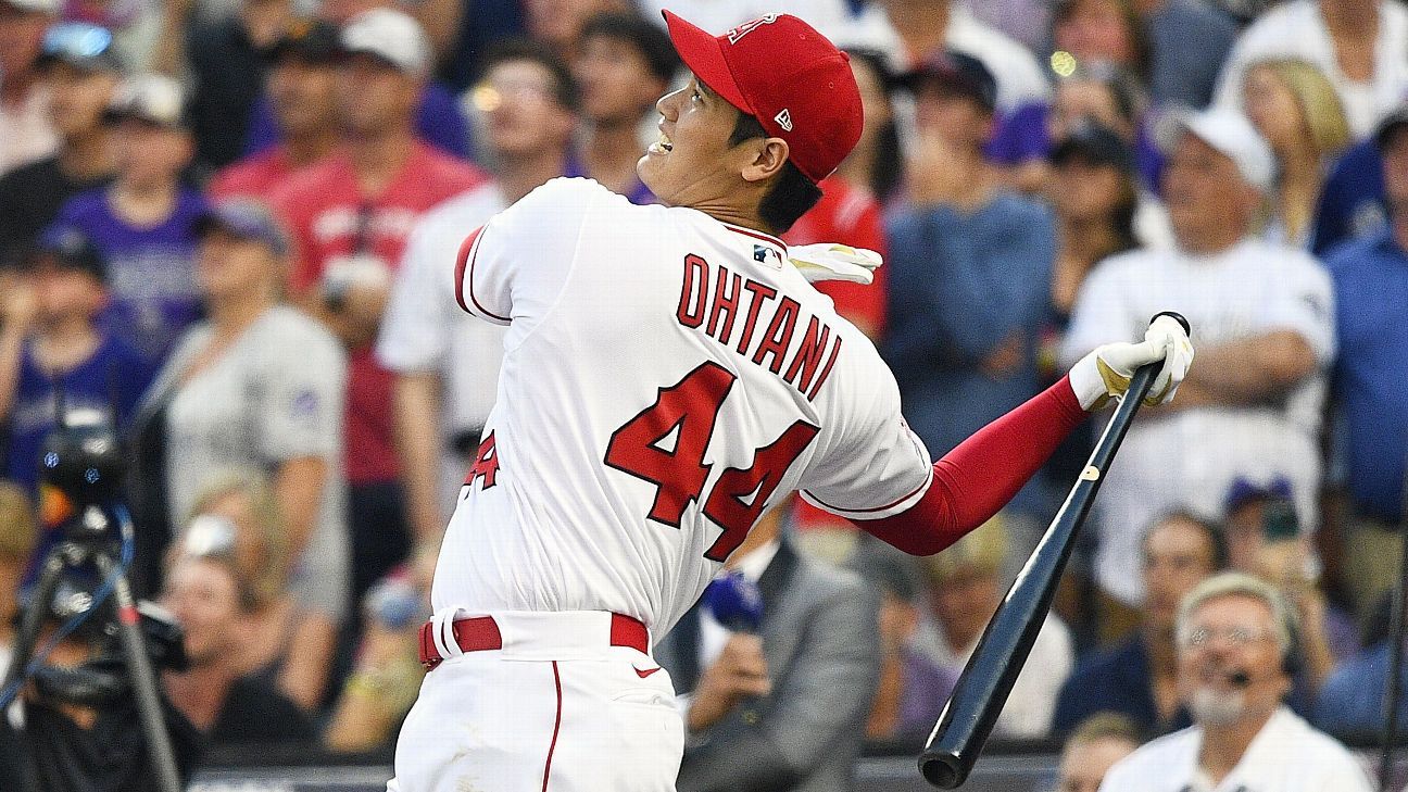 Watch: Shohei Ohtani Rocks Angels New Home Run Hat for the 1st Time - Los  Angeles Angels