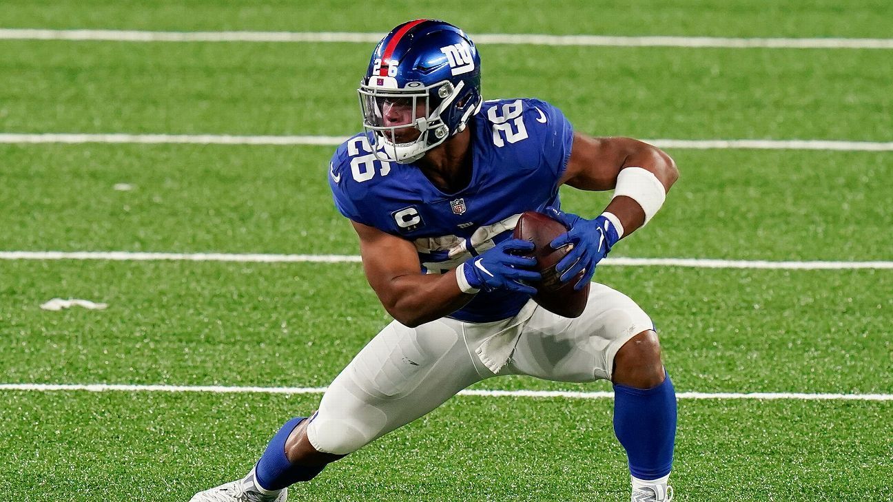 Disponibilidad de Saquon Barkley para Giants en la Semana 1, todavía en