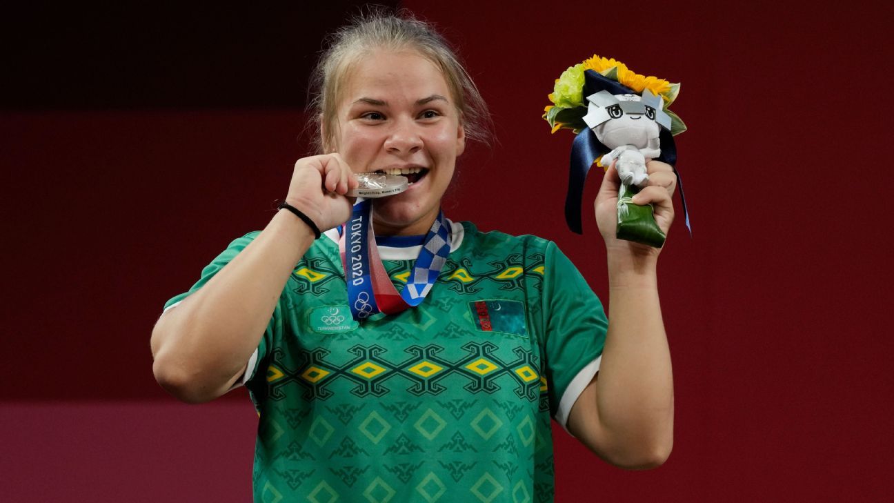 Weightlifter Polina Guryeva wins Turkmenistan's 1st ...