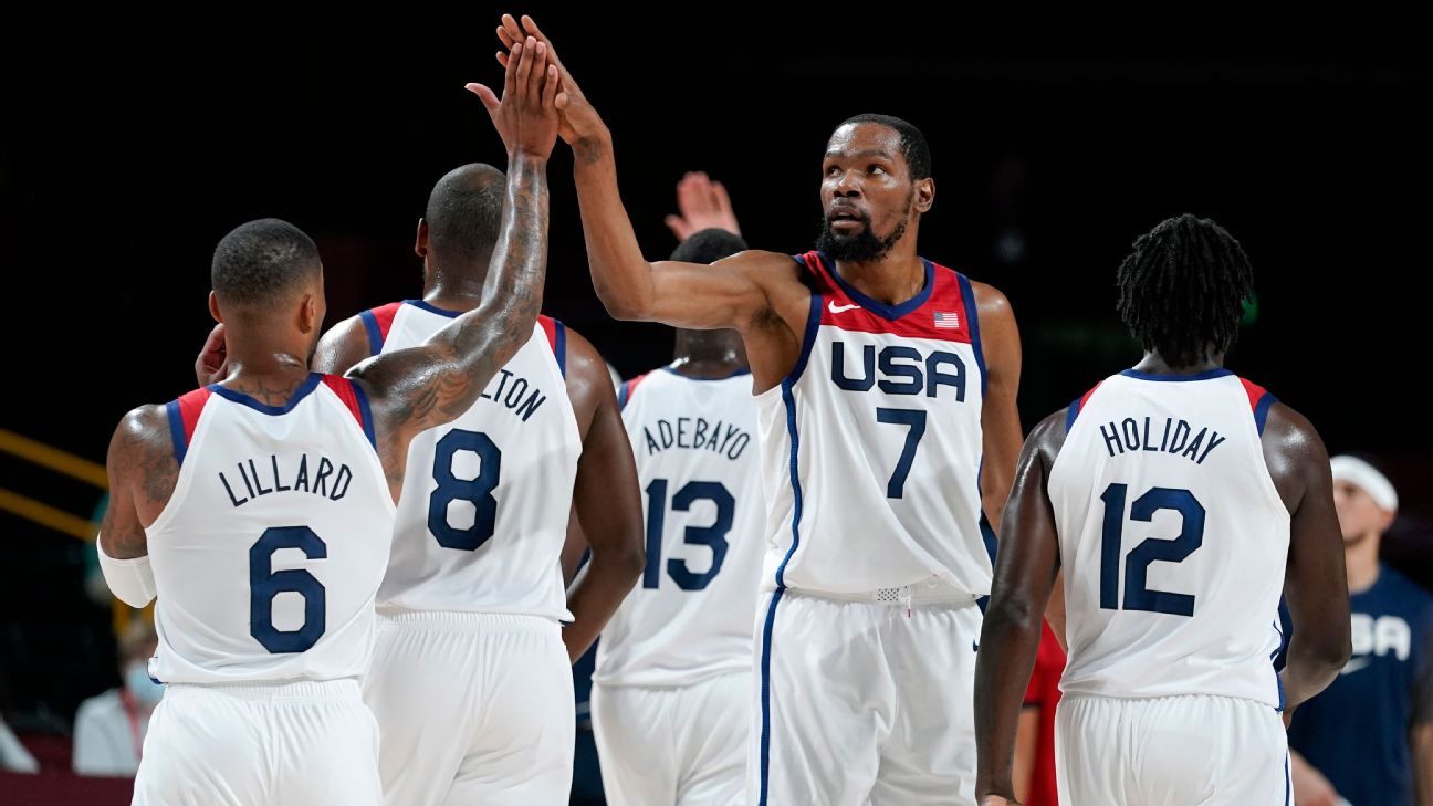 Kevin Durant powers Team USA's rout of Czech Republic on record night