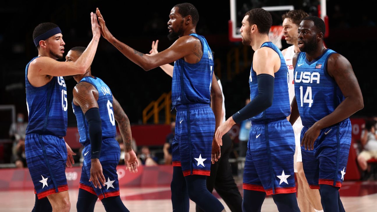 Team USA overcomes sluggish start vs. Spain thanks to Kevin Durant, advances to ..