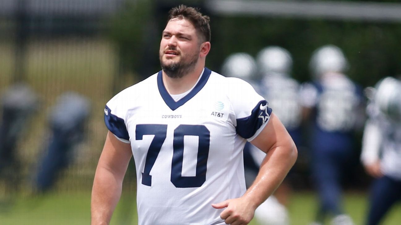 Dallas Cowboys OG Zack Martin tests positive for COVID-19, out for Thursday open..